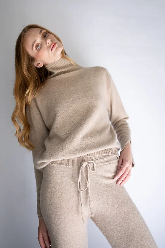 Belgravia Cashmere Pants - Beige