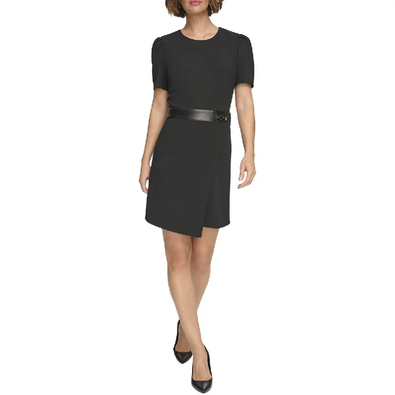 DKNY Womens Faux Wrap  Sheath Dress