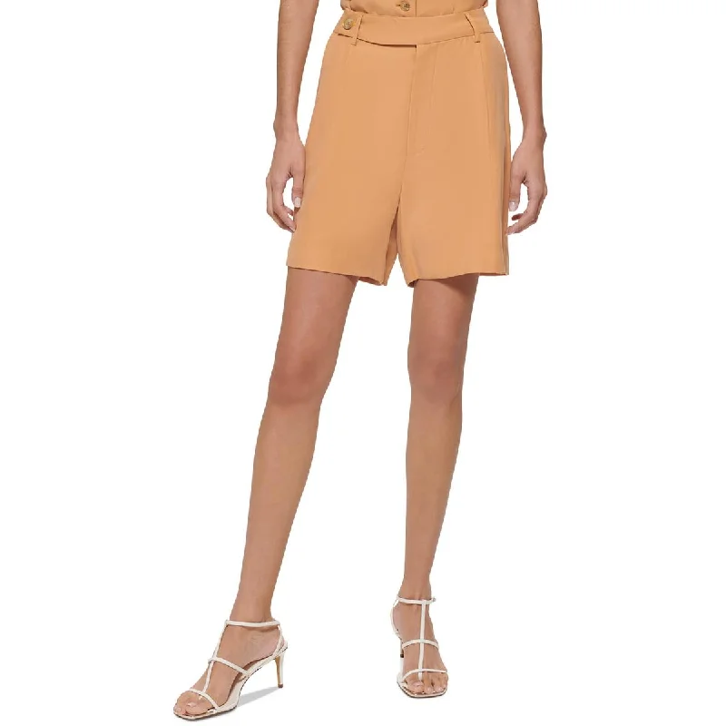 DKNY Womens High Rise Mini High-Waist Shorts
