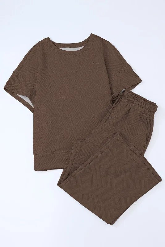 Knit Top and Wide-Leg Pants Set