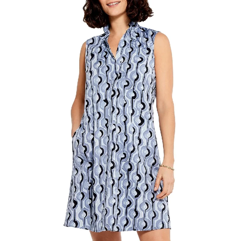 Nic + Zoe Womens Printed Cotton Sheath Dress
