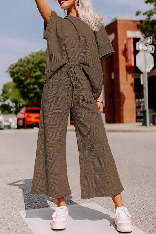 Wide-Leg Knit Pant and Top Set
