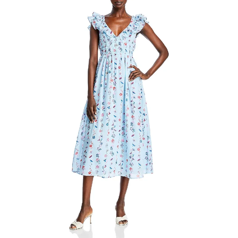 Banjanan Womens Maya Ruffled Long Sundress