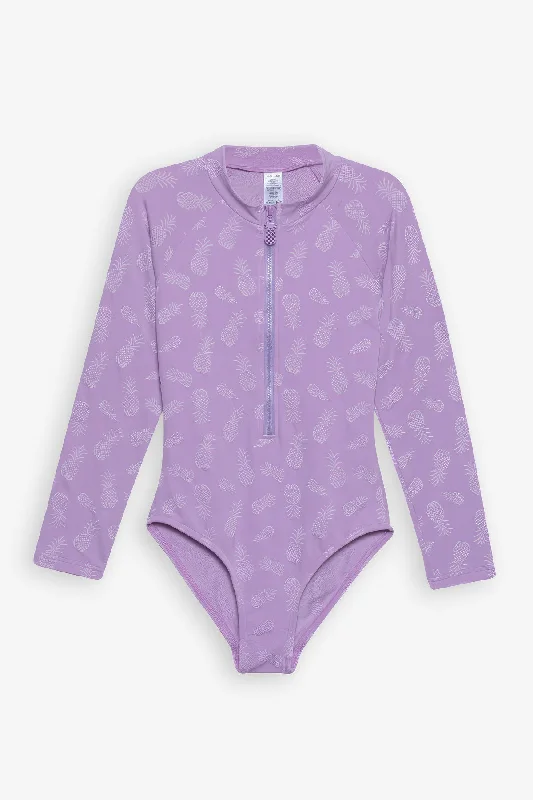 GOTTEX KIDS PINEAPPLE LONG SLEEVE INE PIECE SWIMSUIT