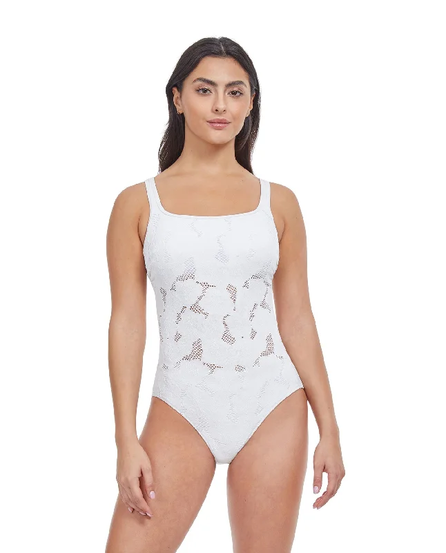 Profile By Gottex Late Bloomer Round Neck One Piece Swimsuit