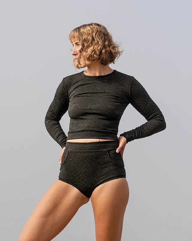 Palomar Crop Top Rashguard - Licorice
