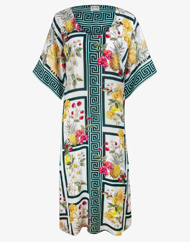 Scenery Maxi Kaftan - Monochrome Garden