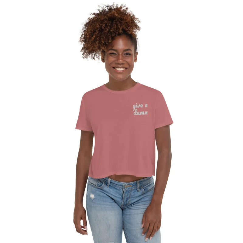 Give a damn - Crop Tee