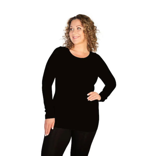 Plus Long Sleeve Crew Neck Tee