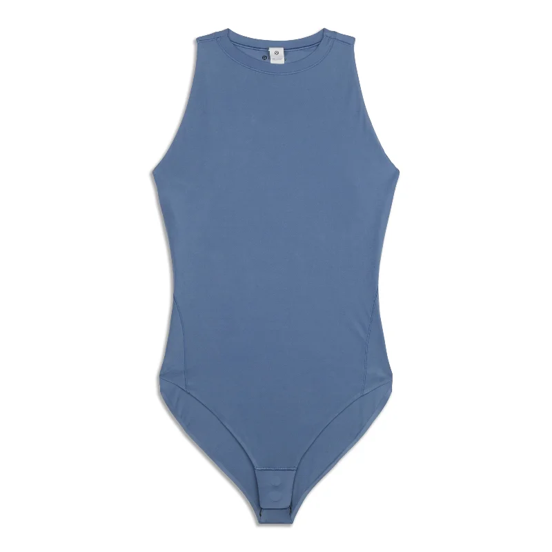 Wundermost Ultra-Soft High-Neck Sleeveless Bodysuit - Resale
