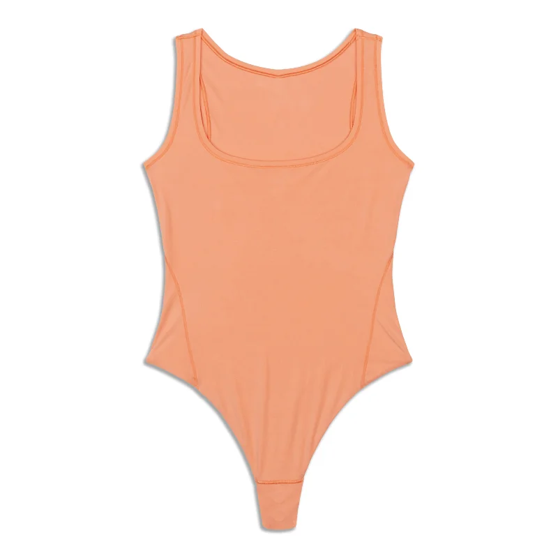 Wundermost Ultra-Soft Square-Neck Sleeveless Bodysuit - Resale
