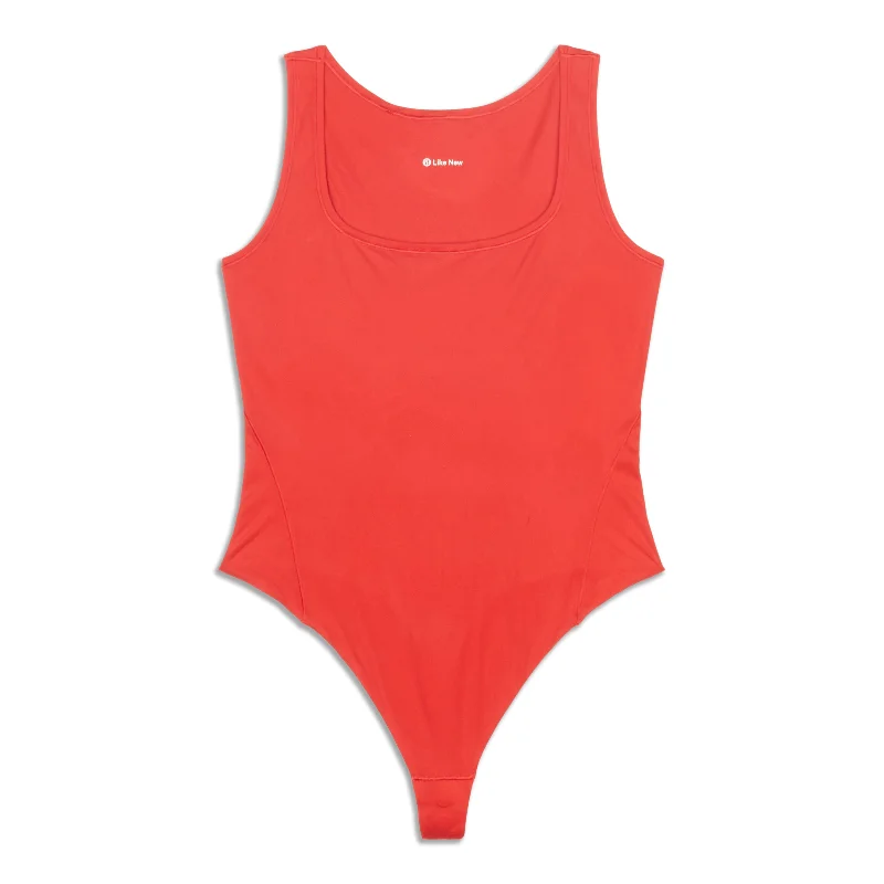 Wundermost Ultra-Soft Square-Neck Sleeveless Bodysuit - Resale